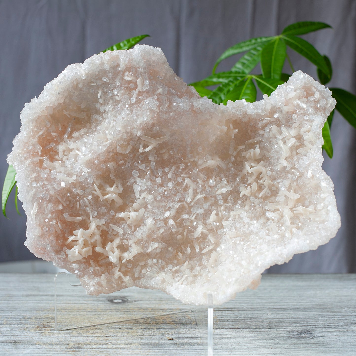 Beautiful Pink Apophyllite Plate with Stilbite