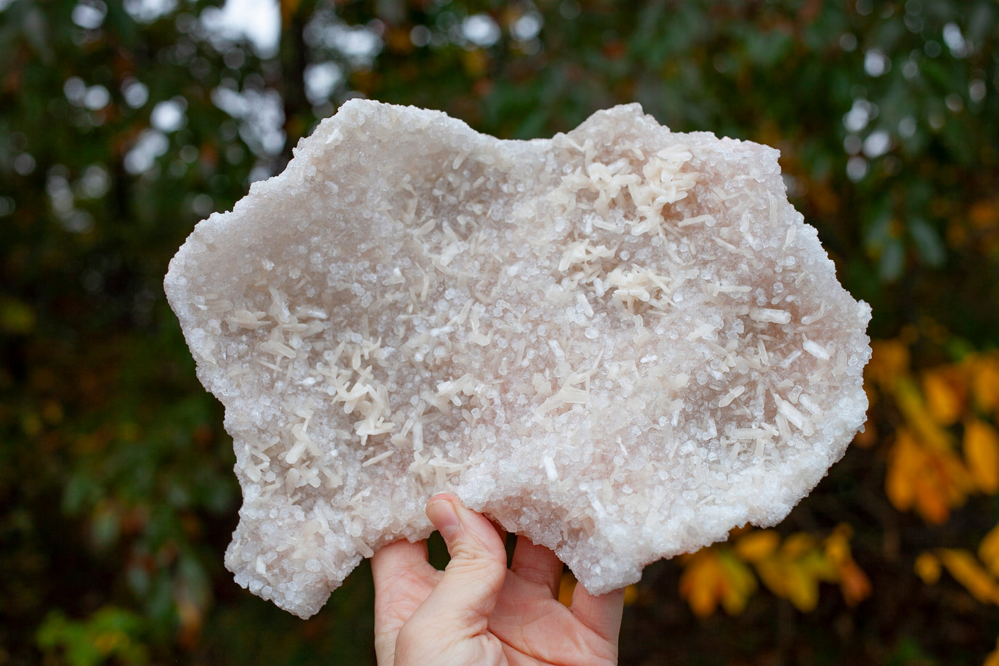 Beautiful Pink Apophyllite Plate with Stilbite
