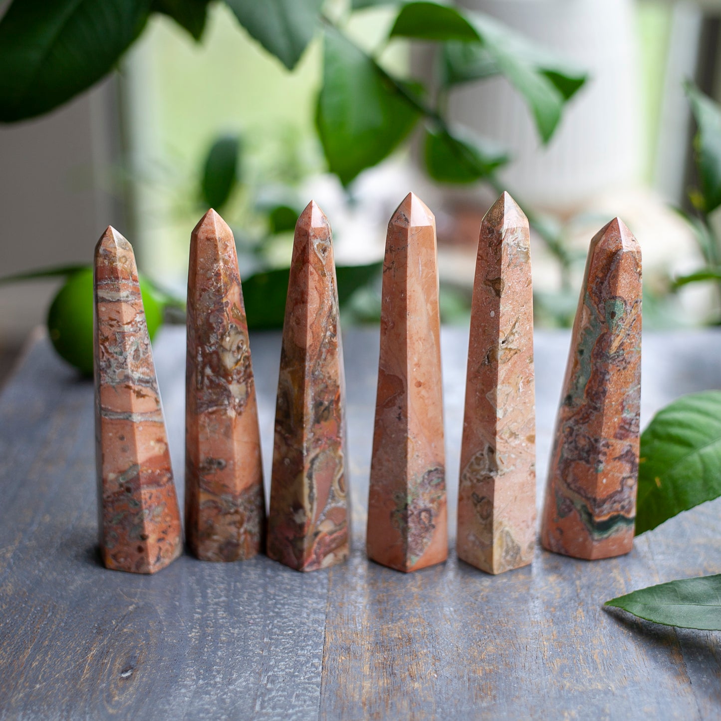 Pink Picasso Jasper Obelisk