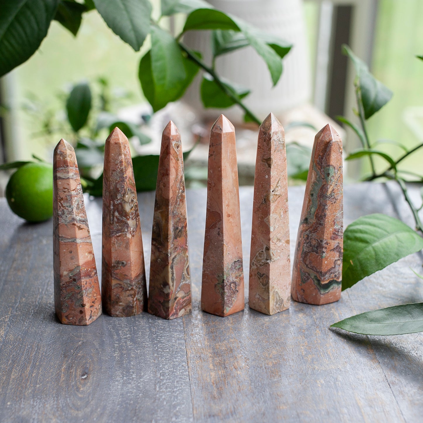 Pink Picasso Jasper Obelisk
