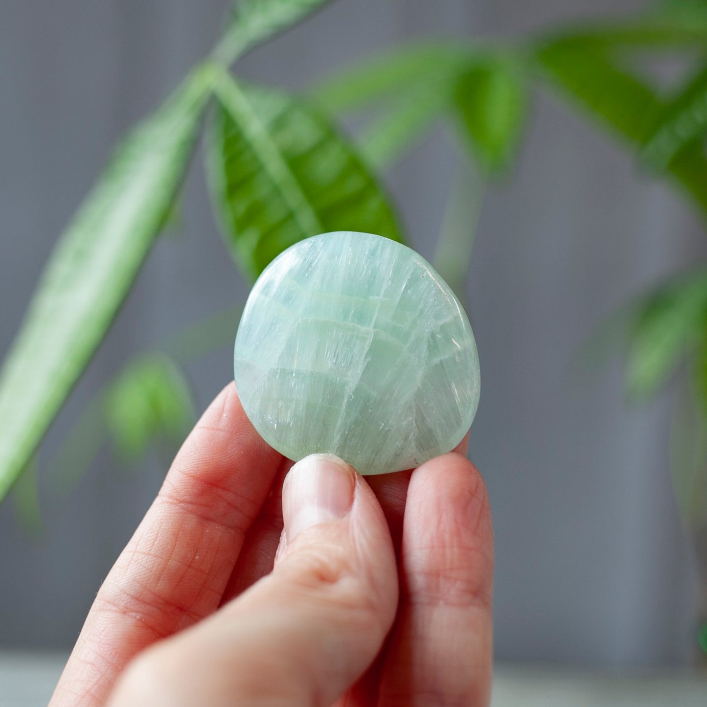 Seafoam Calcite Worry Stone