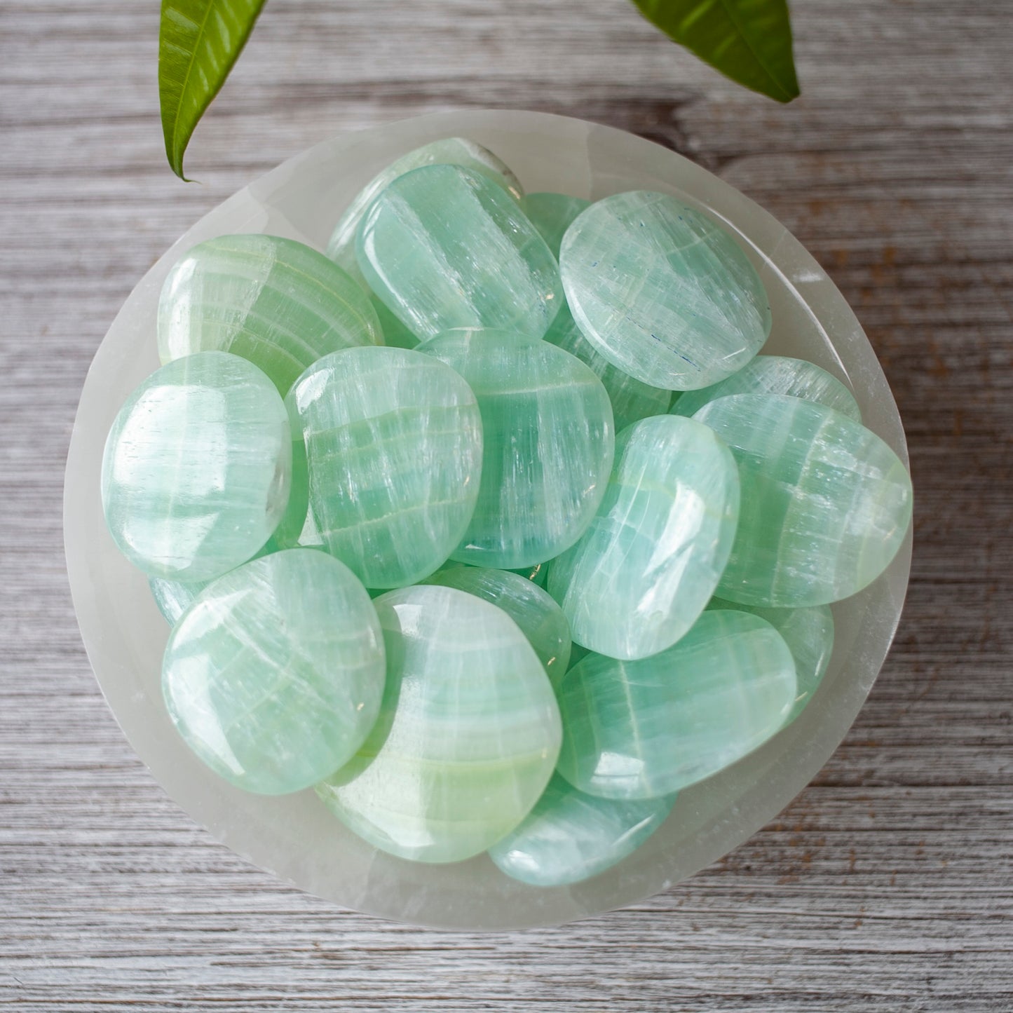 Seafoam Calcite Worry Stone