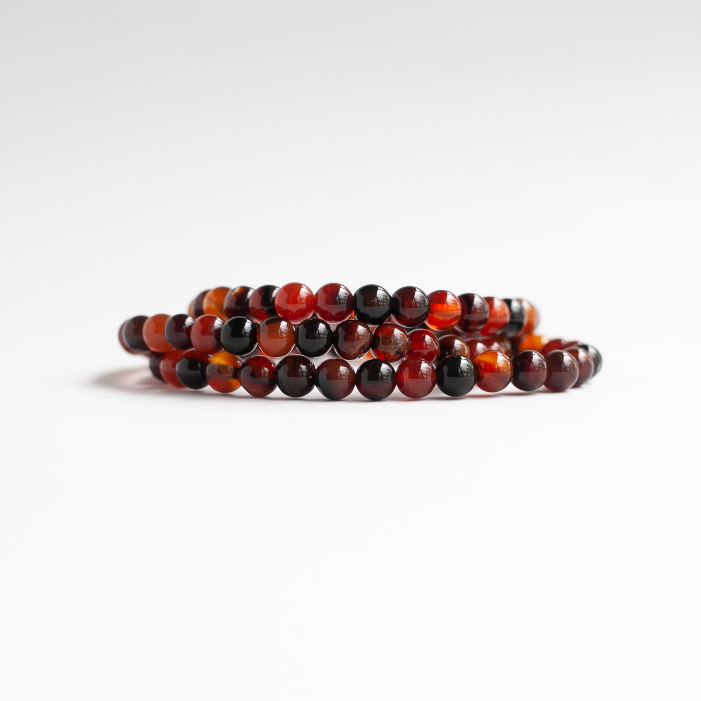 Red Agate Bracelet, 6mm