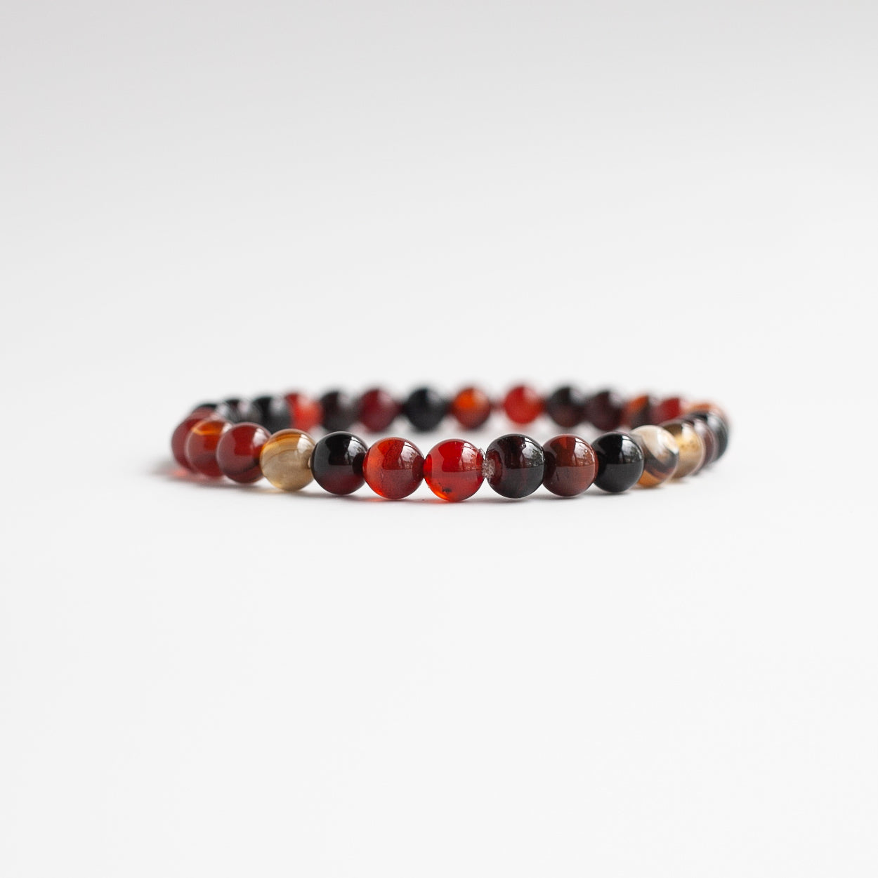 Red Agate Bracelet, 6mm