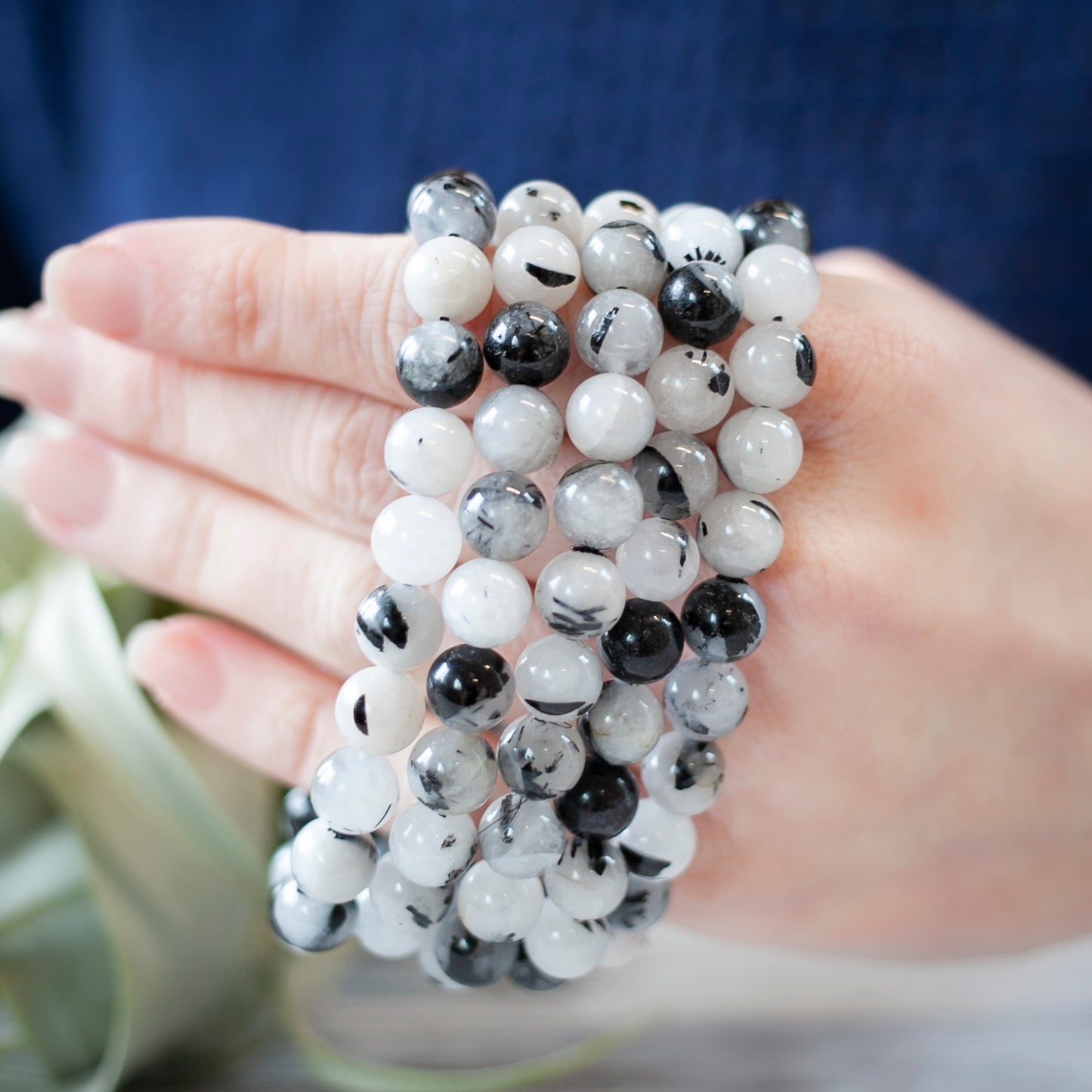 Tourmalated Quartz Bracelet, 8mm