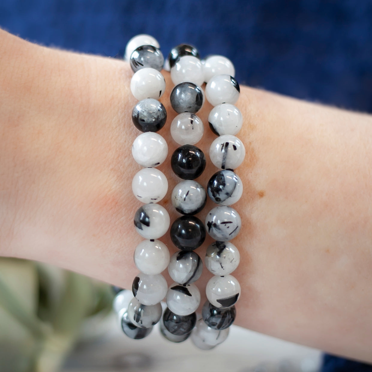 Tourmalated Quartz Bracelet, 8mm