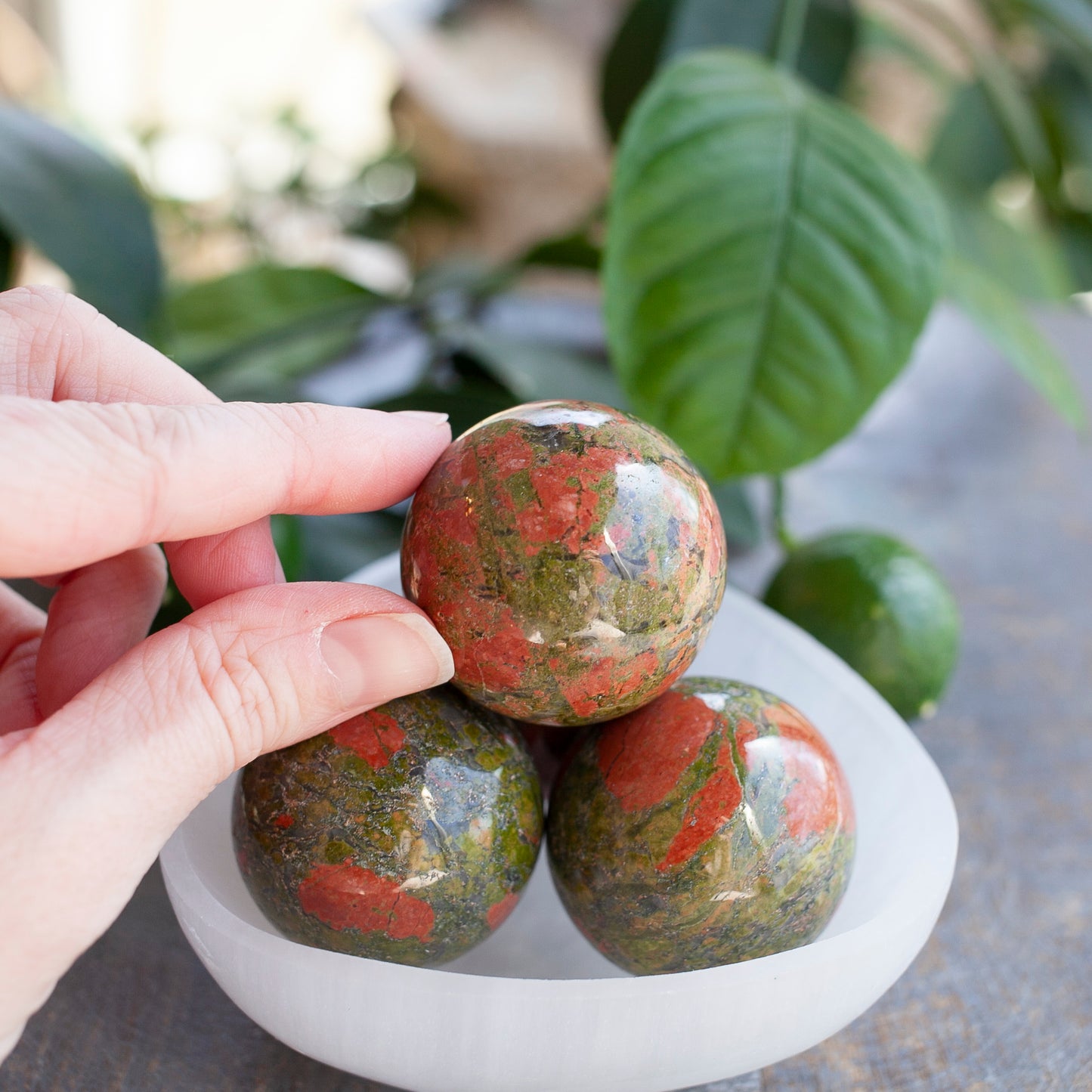 Unakite Sphere, 1.5in