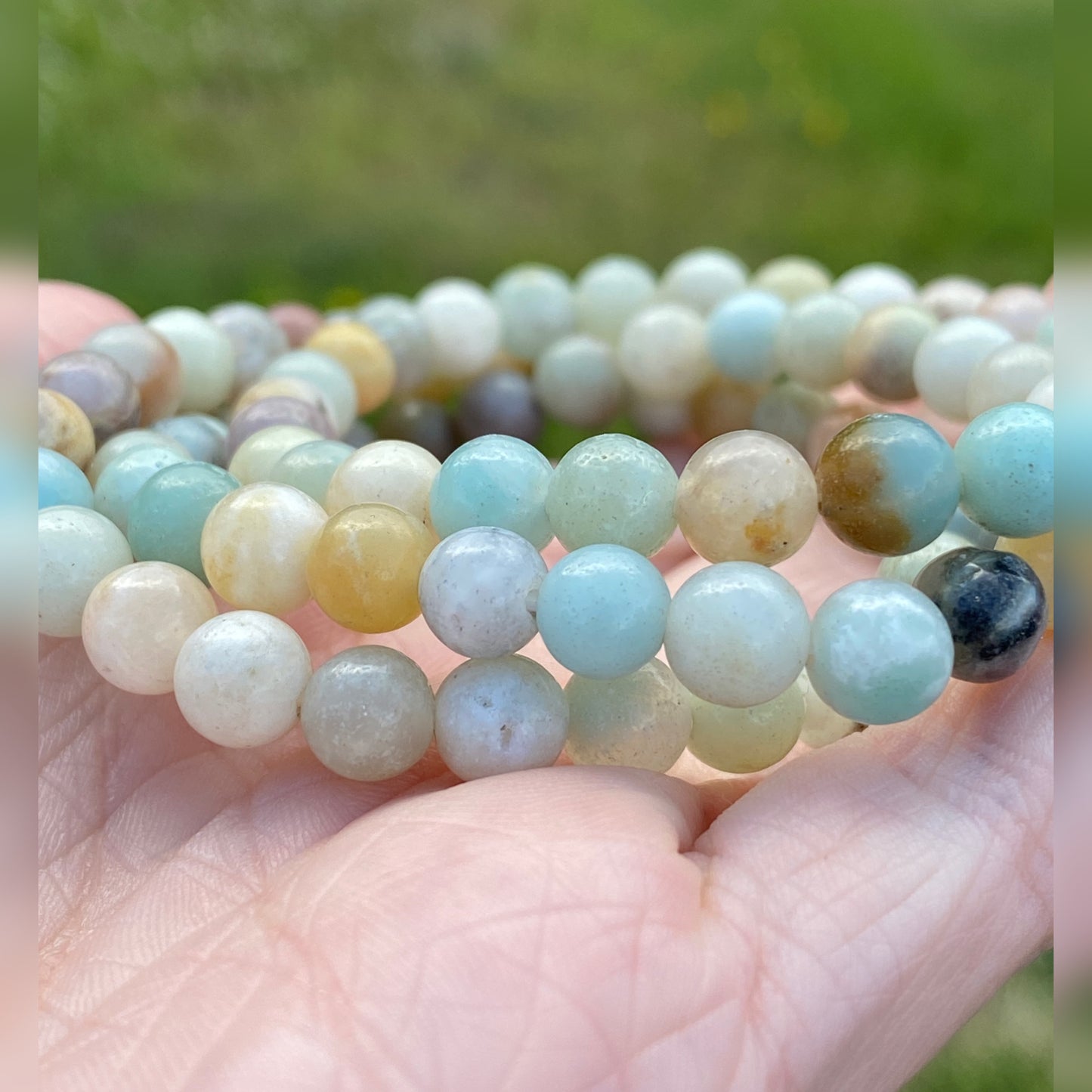 Amazonite Bracelet, 6mm Bead