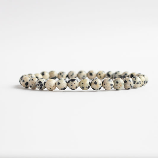 Dalmatian Jasper Bracelet, 6mm