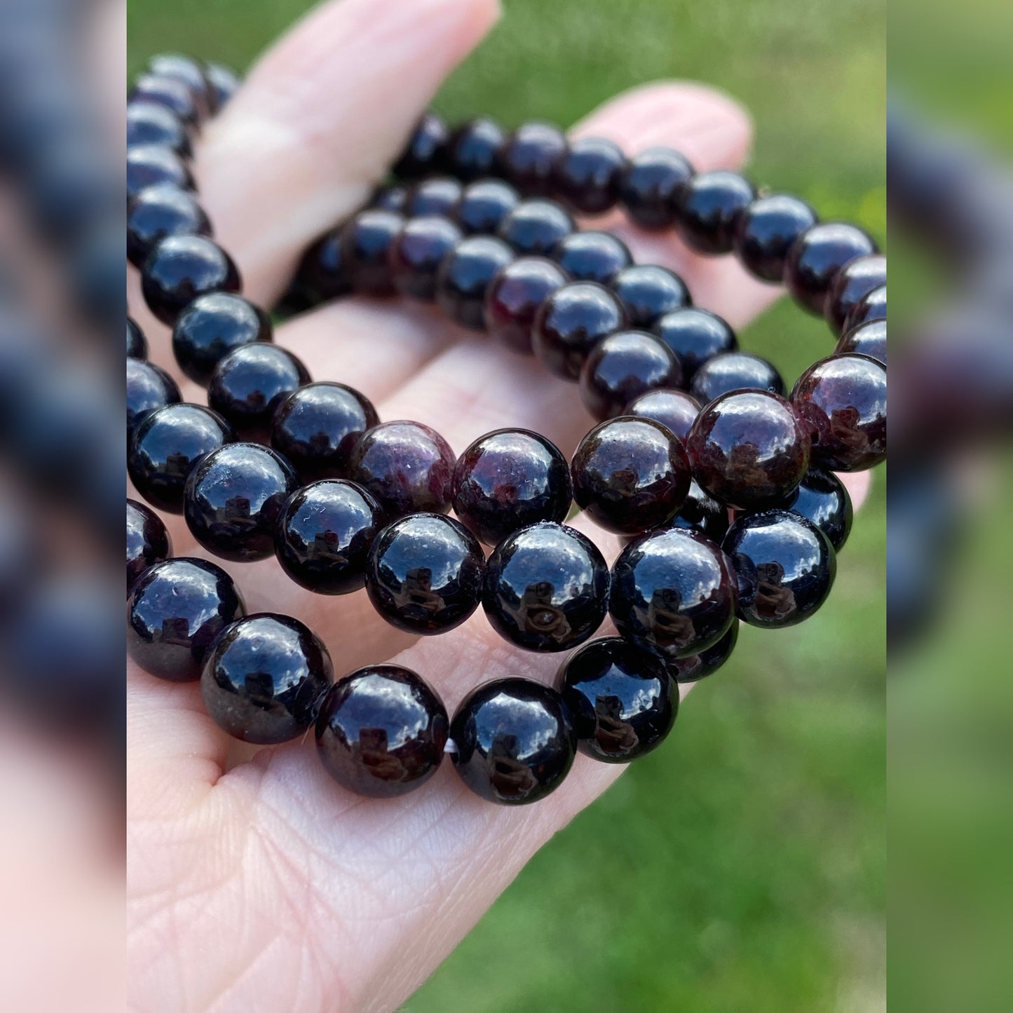Garnet Bracelet, 6mm Bead