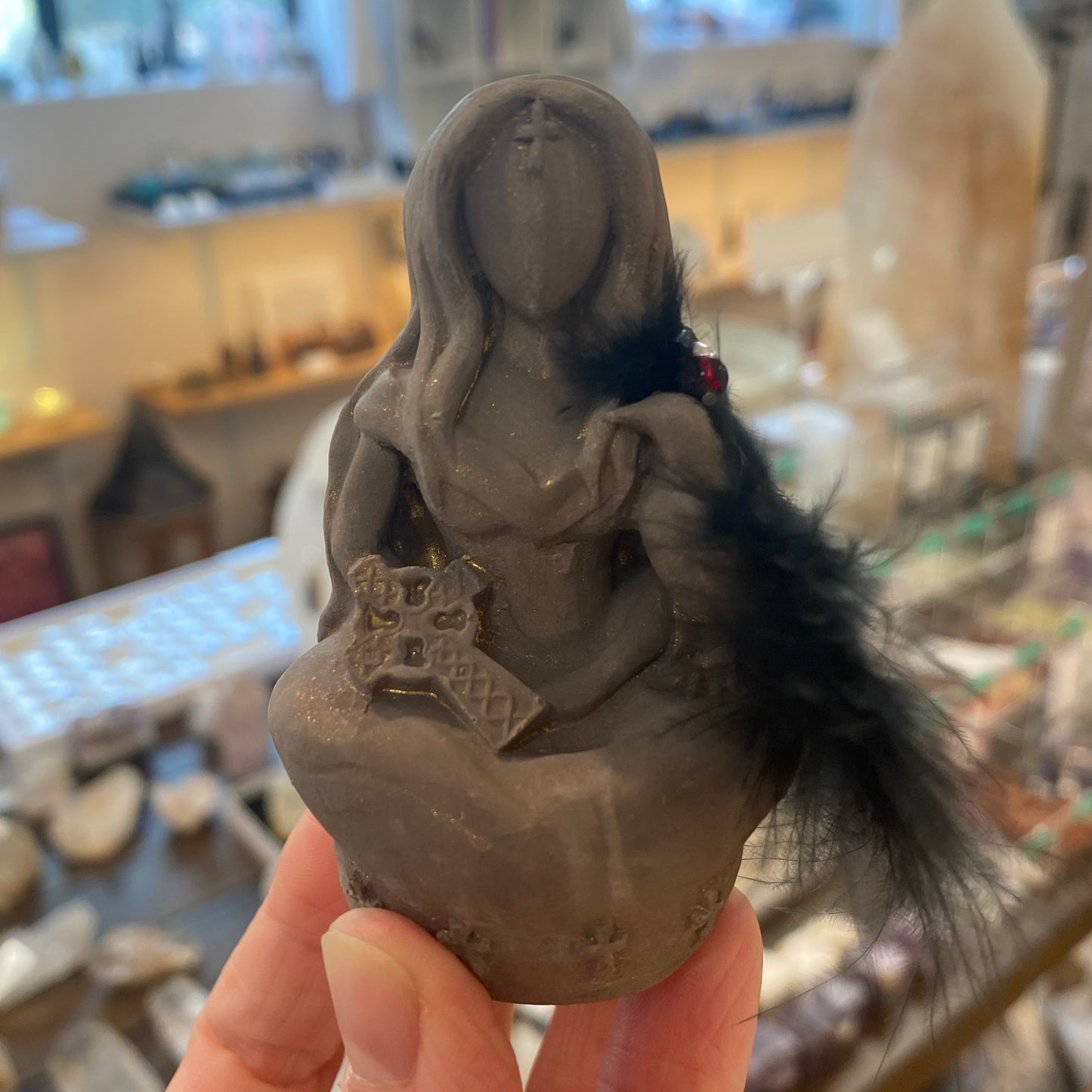 Morrigan Goddess Sculpture, Raven Goddess