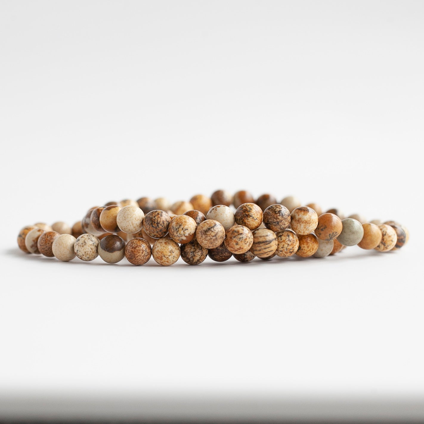 Picture Jasper Bracelet, 6mm