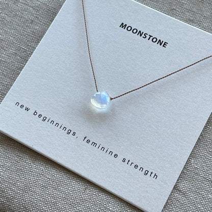 Rainbow Moonstone Necklace- New Beginnings, Soulsilk