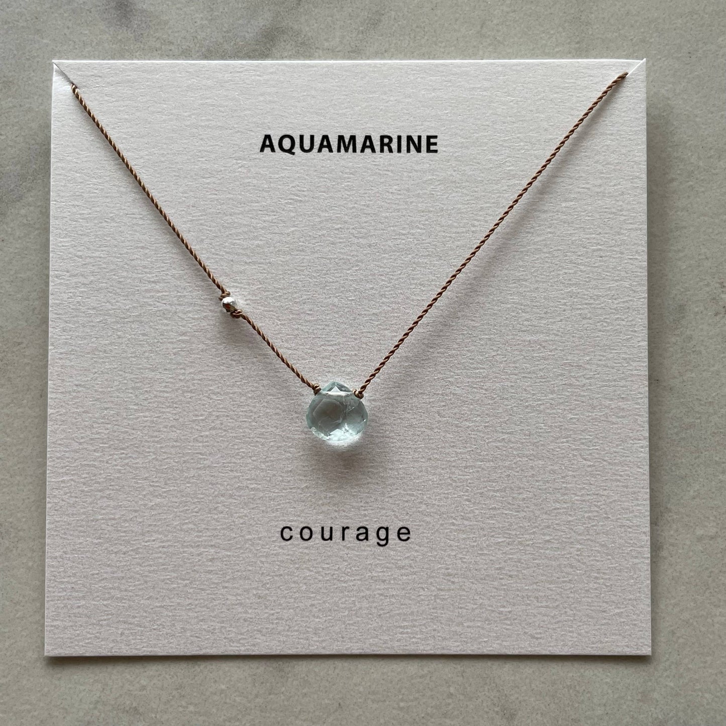 Aquamarine Necklace- Courage, Soulsilk