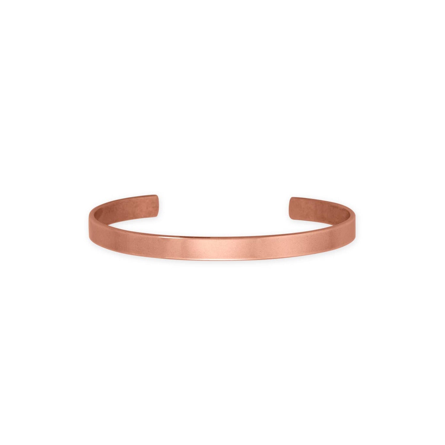 Smooth Solid Copper Cuff Bracelet, Medium and Large