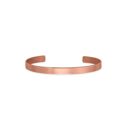 Smooth Solid Copper Cuff Bracelet, Medium and Large