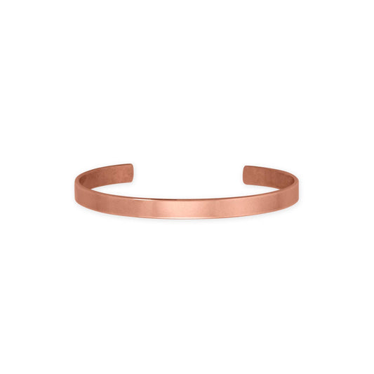 Smooth Solid Copper Cuff Bracelet, Medium and Large