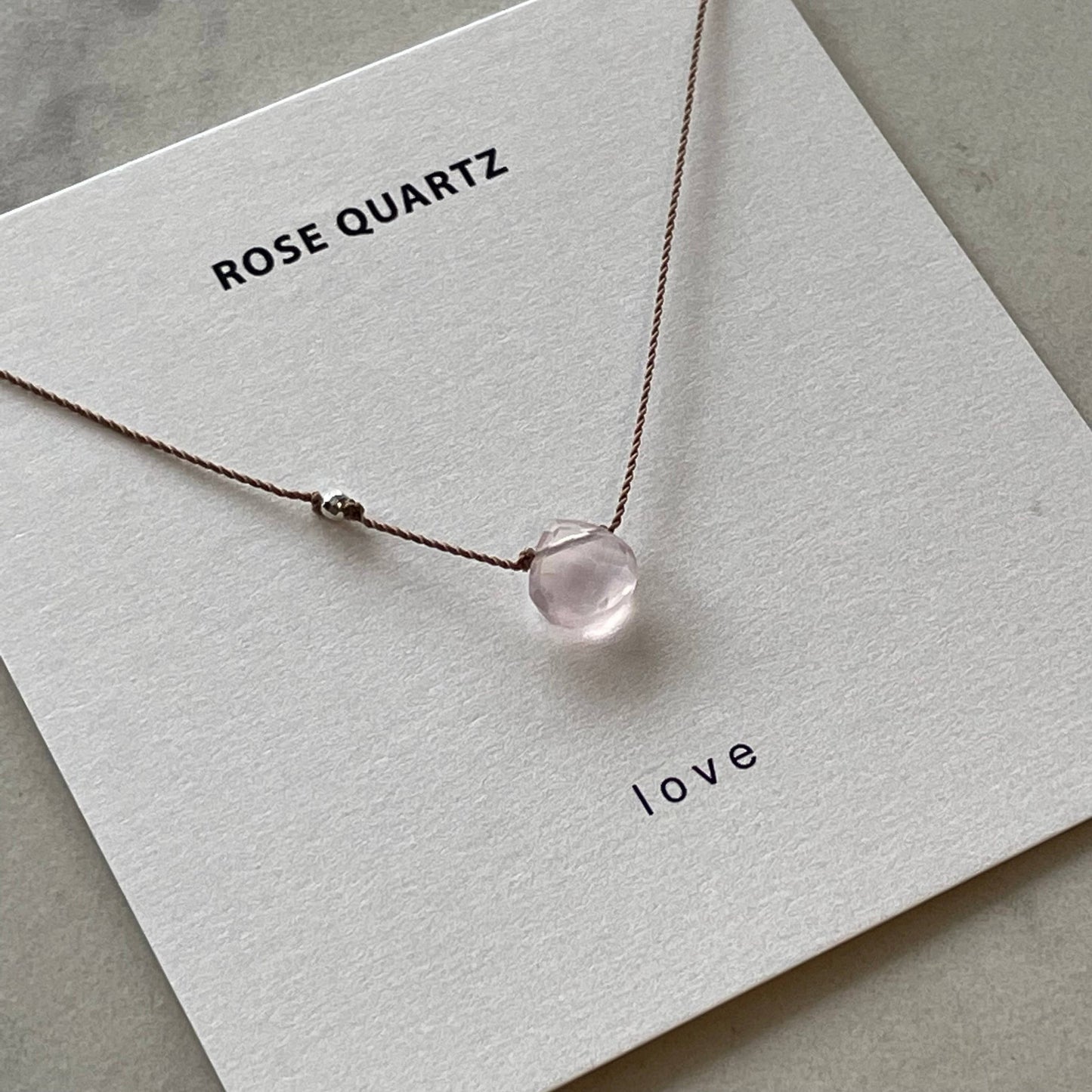 Rose Quartz Necklace- Love, Soulsilk