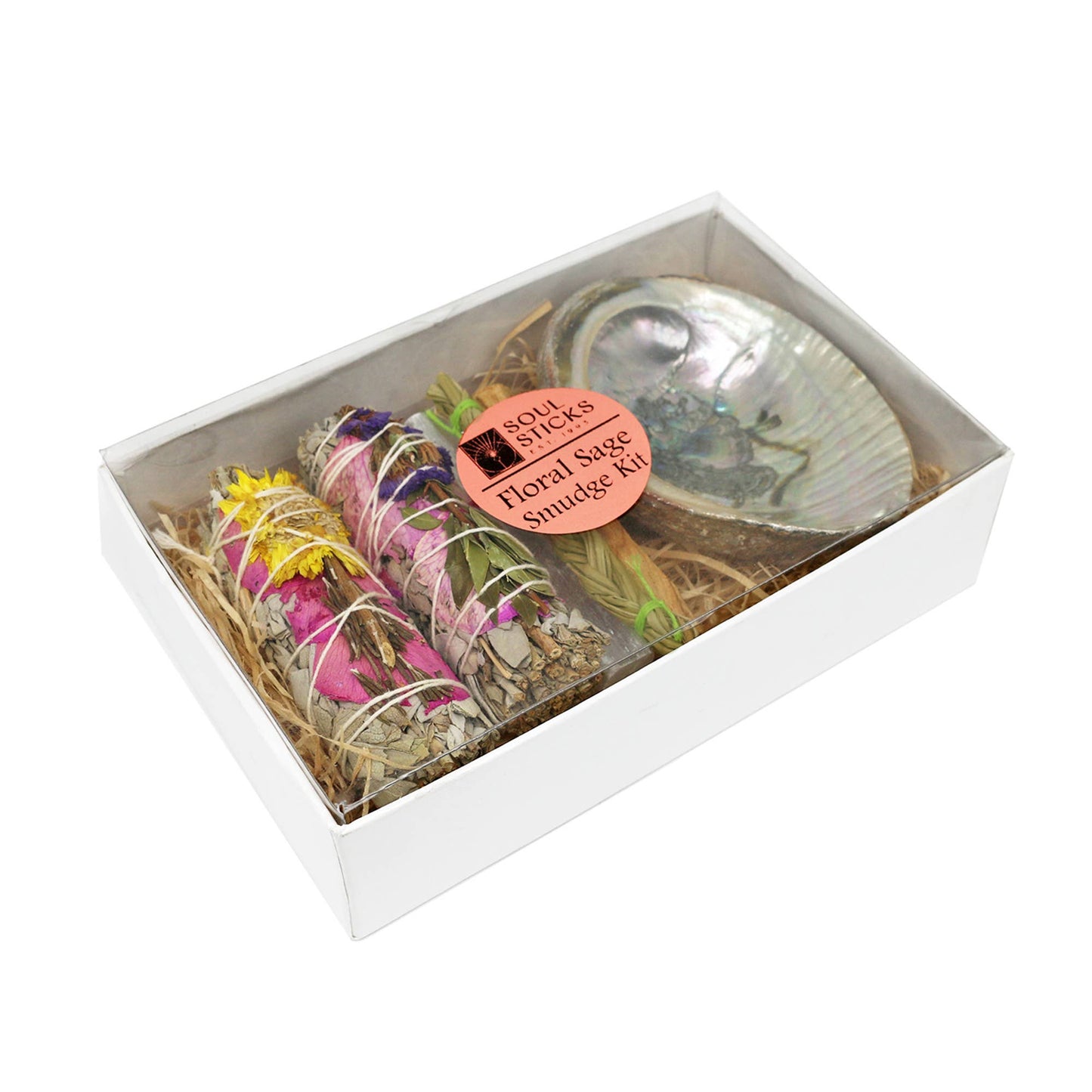 Floral Sage Gift Set - Abalone, Sweetgrass