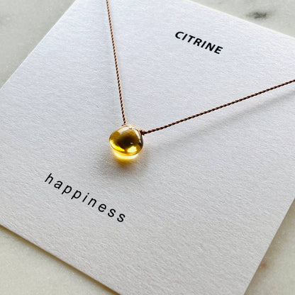 Citrine Necklace- Happiness, Soulsilk