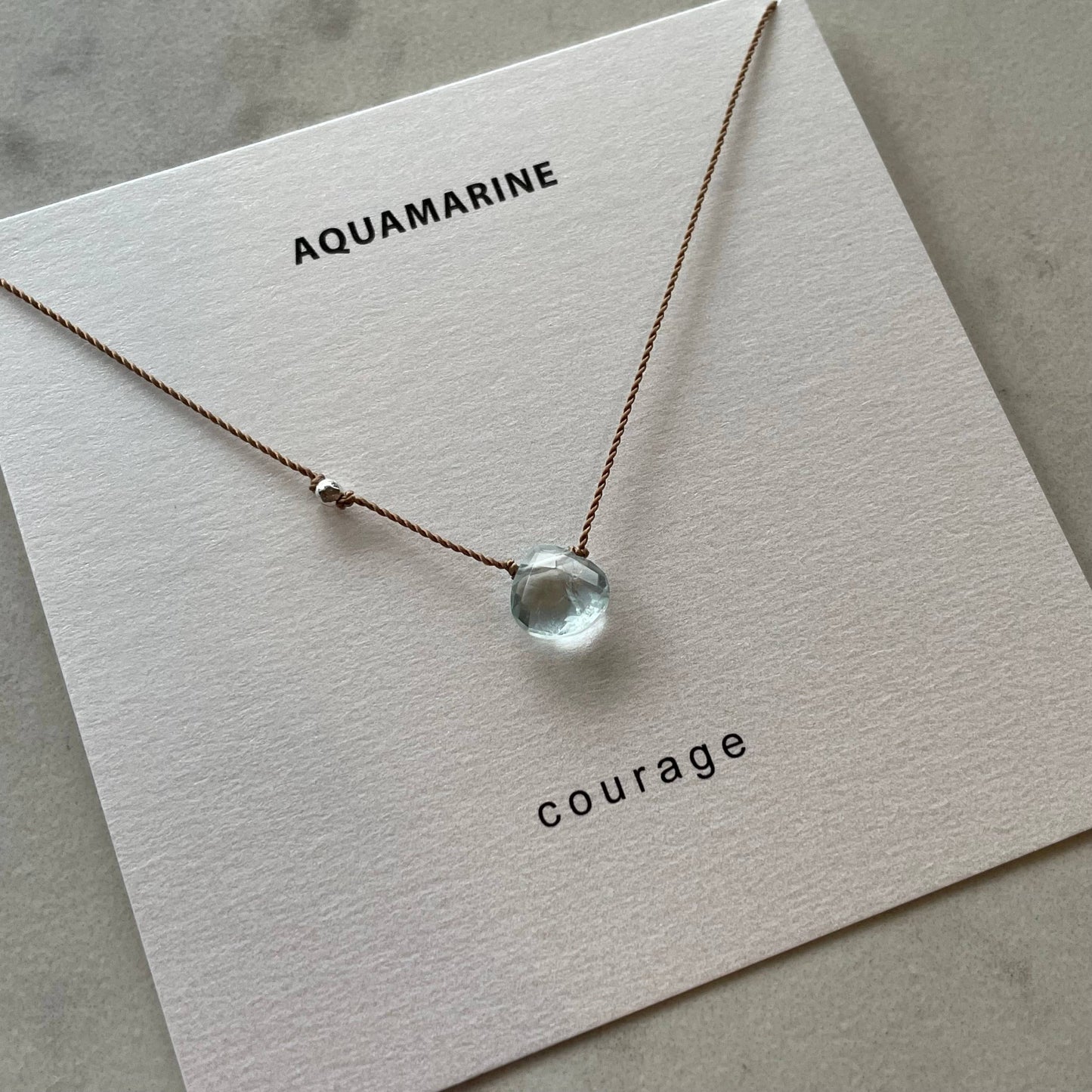 Aquamarine Necklace- Courage, Soulsilk