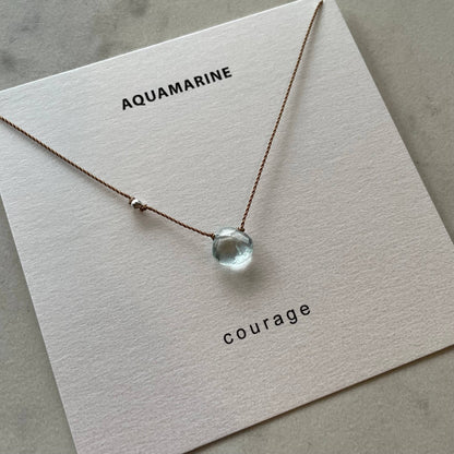 Aquamarine Necklace- Courage, Soulsilk