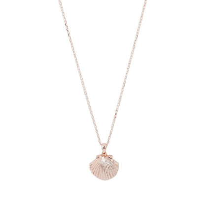 Shell Locket Necklace, Gold