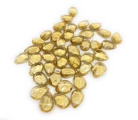 Citrine Faceted Teardrop Cord Necklace: 16"