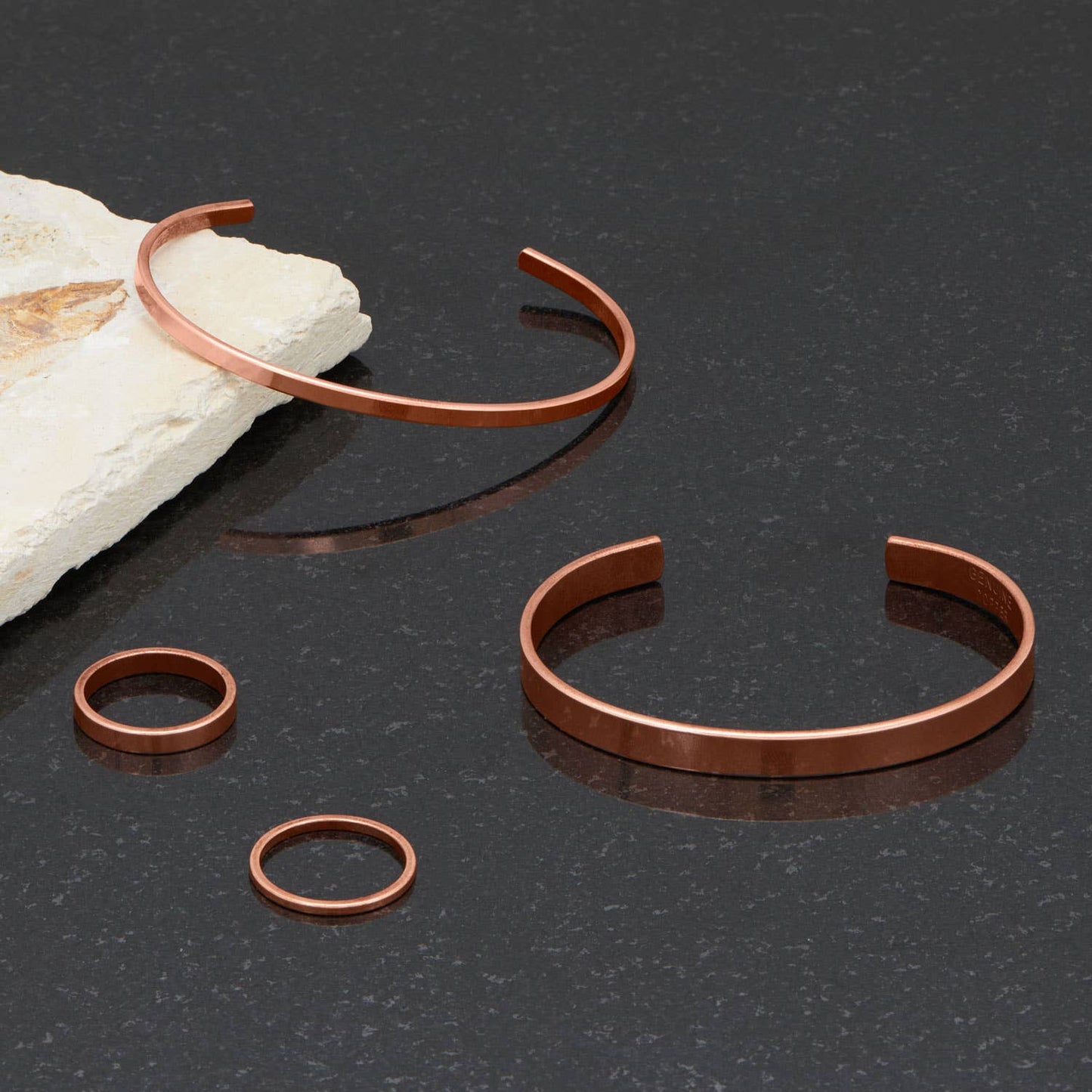 Smooth Solid Copper Cuff Bracelet, Medium and Large