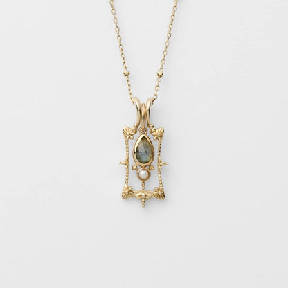Labradorite Freshwater Pearl Necklace