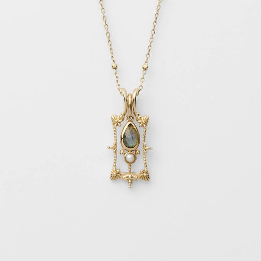 Labradorite Freshwater Pearl Necklace
