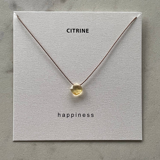 Citrine Necklace- Happiness, Soulsilk