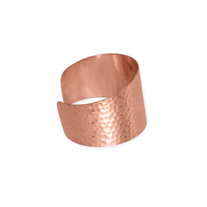 Tapered Hammered Solid Copper Cuff Bracelet