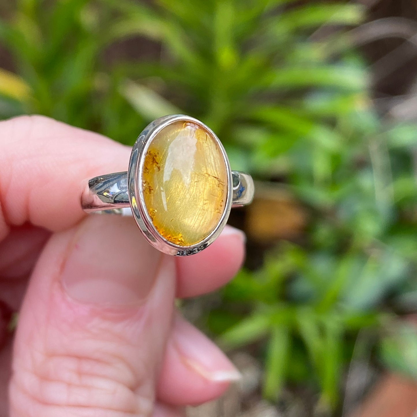 Baltic Amber RIng, Size 6.5