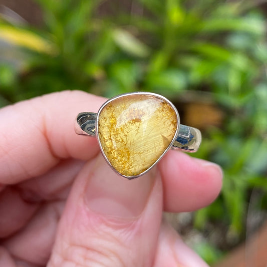 Baltic Amber RIng, Size 8.5