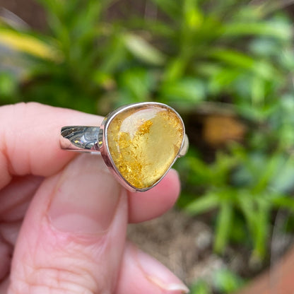 Baltic Amber RIng, Size 8.5