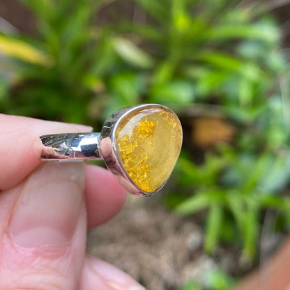 Baltic Amber RIng, Size 8.5