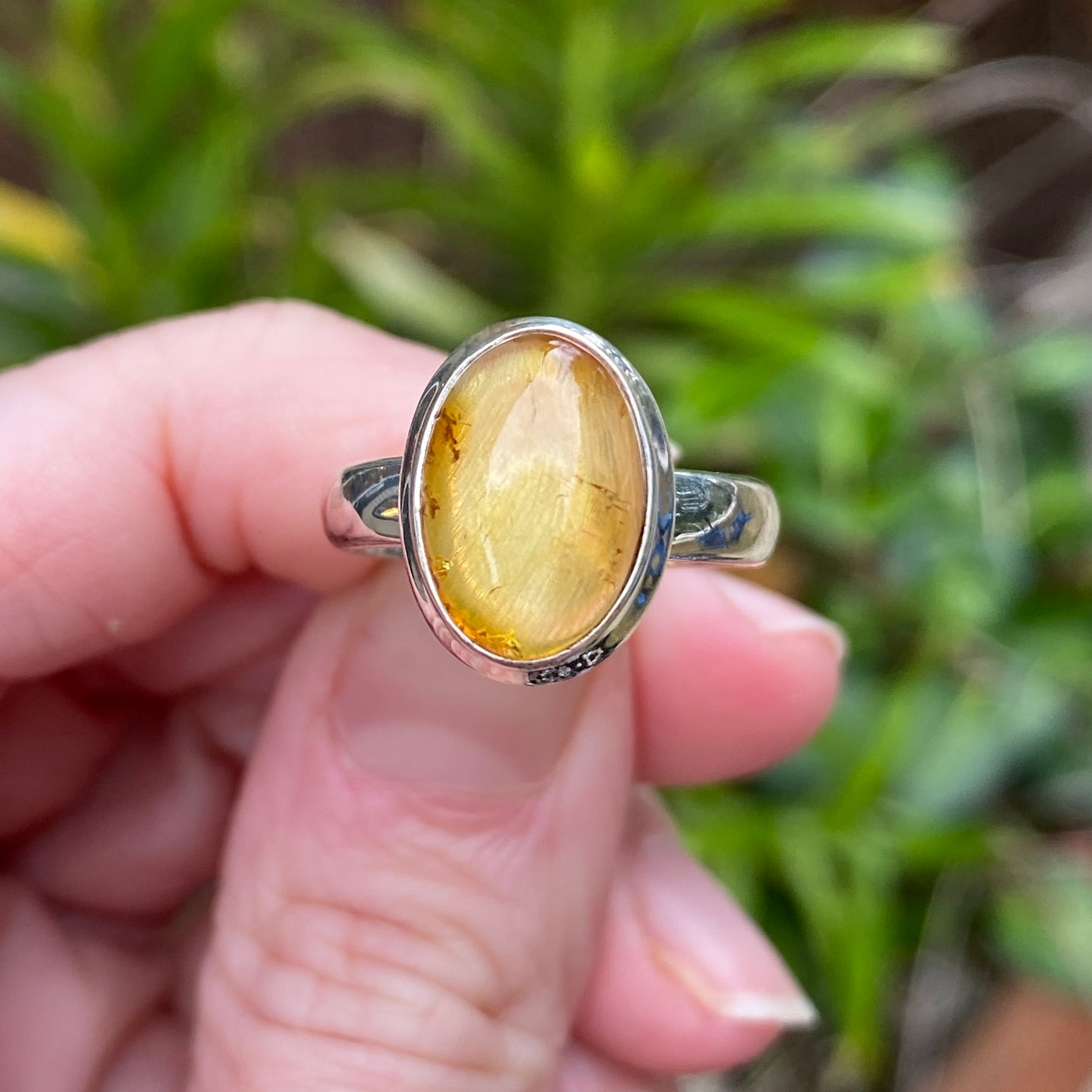 Baltic Amber RIng, Size 6.5