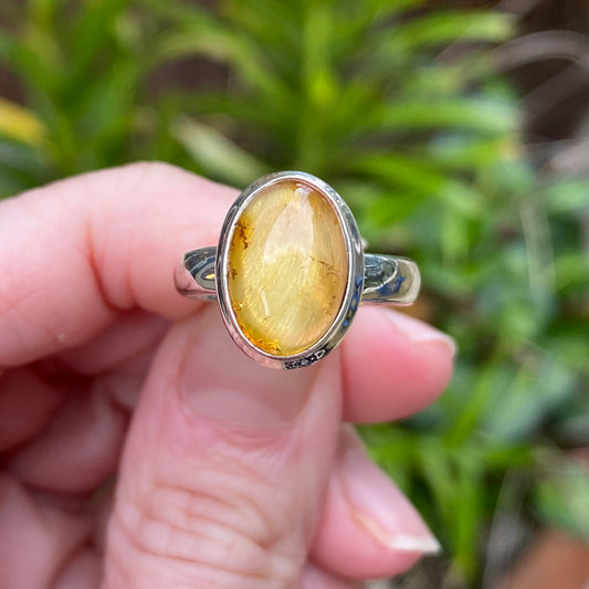 Baltic Amber RIng, Size 6.5
