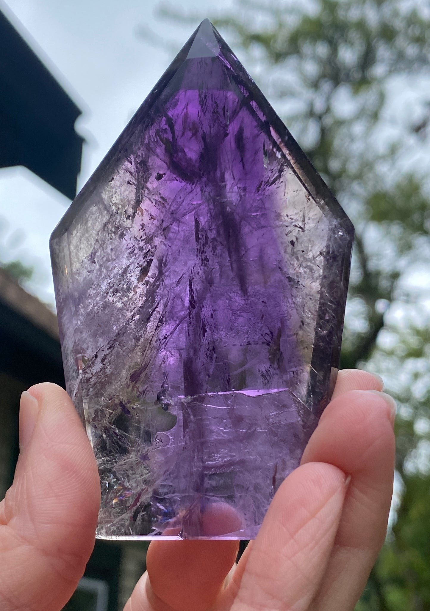 Zoned Amethyst Point Slab