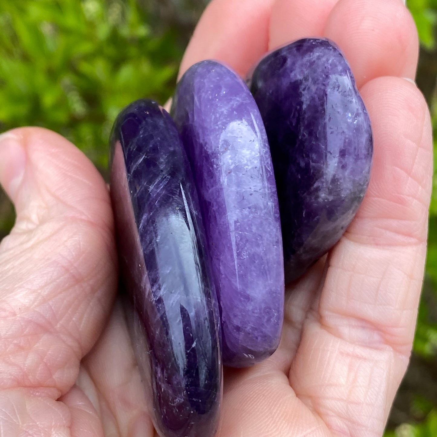 Dark Purple Amethyst Worry Stone
