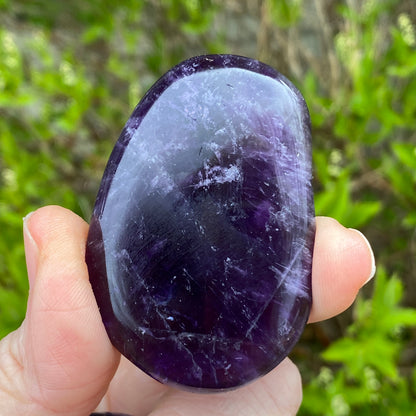 Dark Purple Amethyst Worry Stone