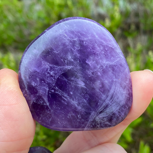 Dark Purple Amethyst Worry Stone