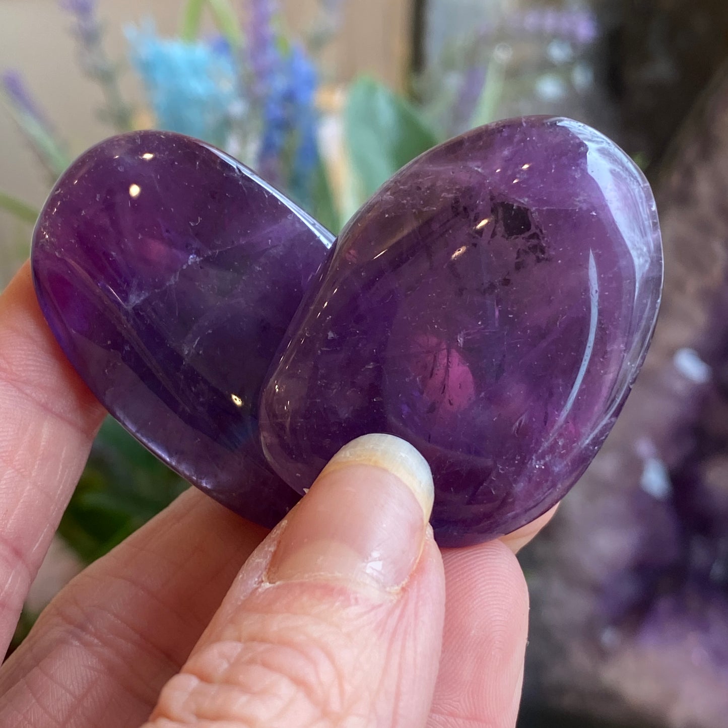 Amethyst Worry Stone
