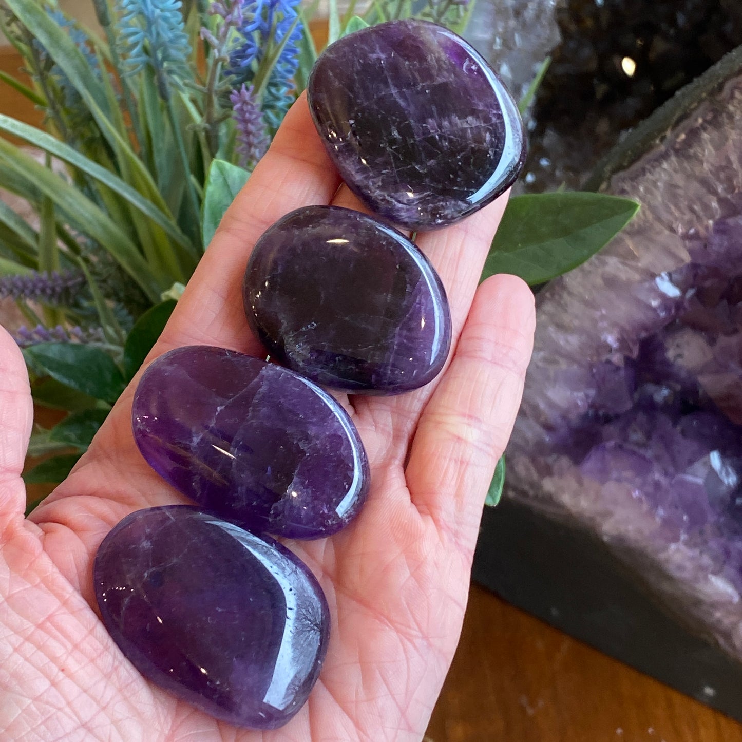 Amethyst Worry Stone