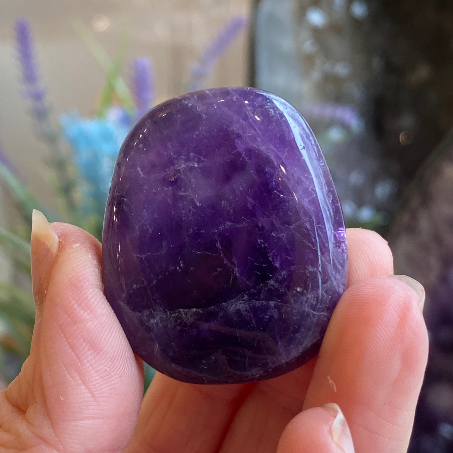 Amethyst Worry Stone