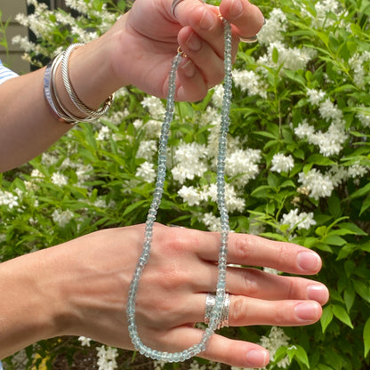 Faceted Aquamarine Necklace