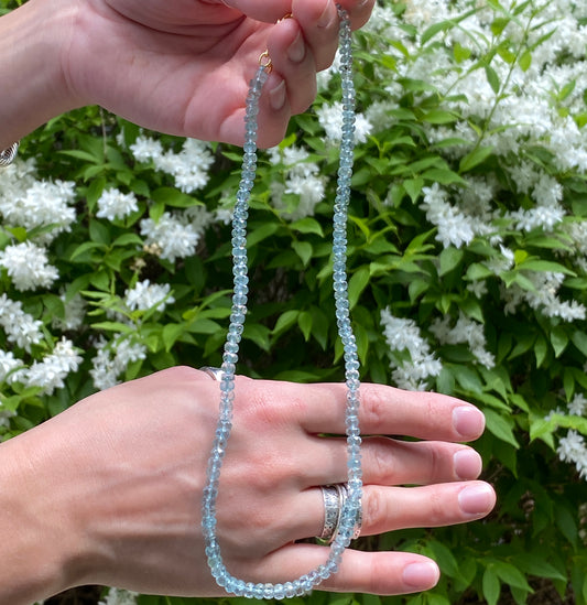 Faceted Aquamarine Necklace