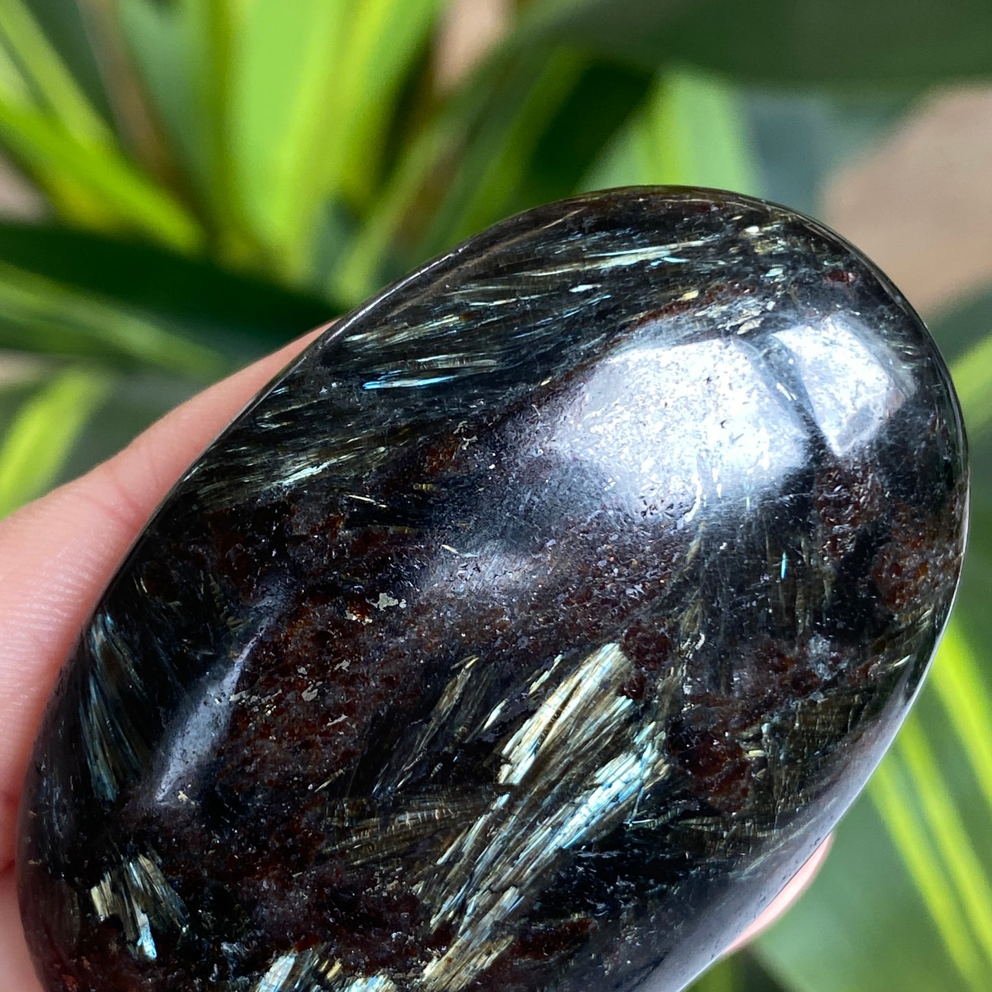 Arfvedsonite Palm Stone