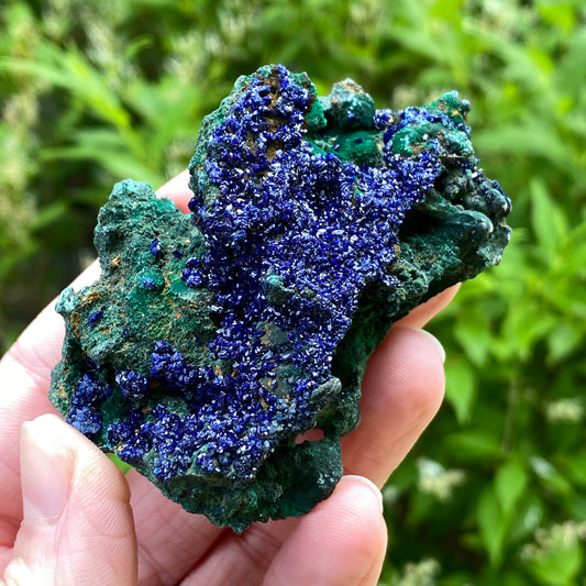 Azurite with Malachite